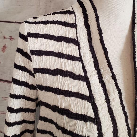 Anthropologie Striped Lace Long Cardigan Sz Small - Picture 5 of 10